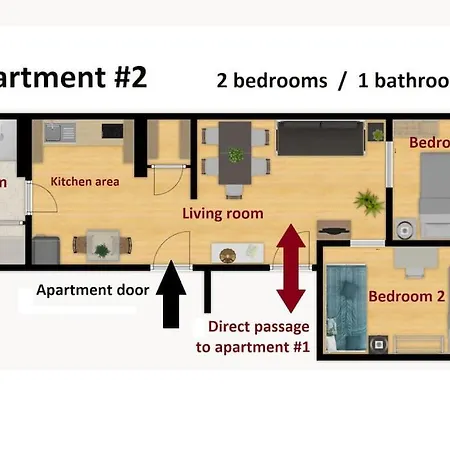 Apartment Sj1d+e Heart Of Baixa New A/c Spacious 2 Apts 5br2ba Lisbon